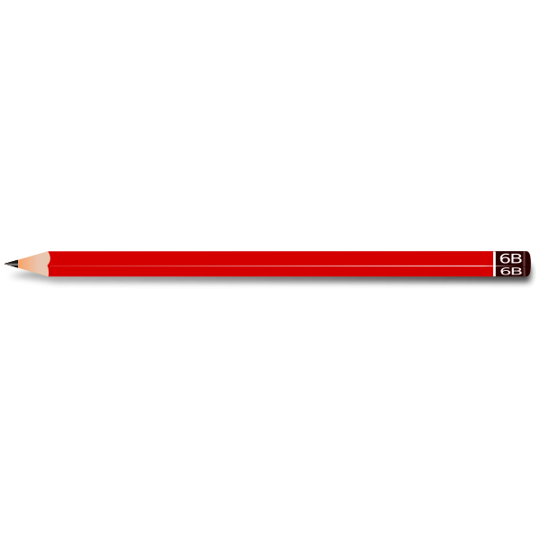 Red 6B Pencil
