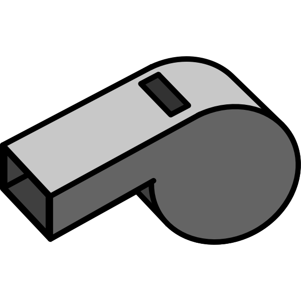 Download Grayscale 3d Whistle Vector Drawing Free Svg