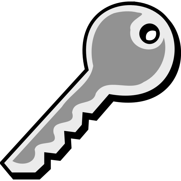 Vector drawing of grayscale key