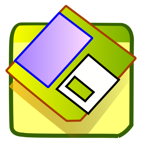Vector illustration of green shades floppy icon
