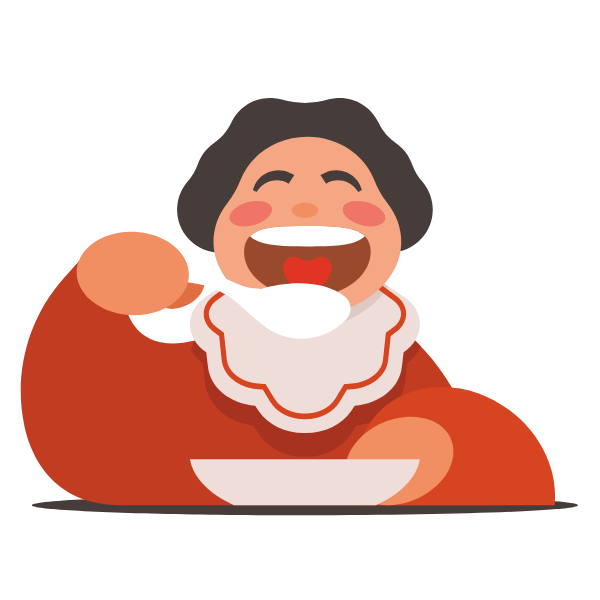 Child eating a breakfast