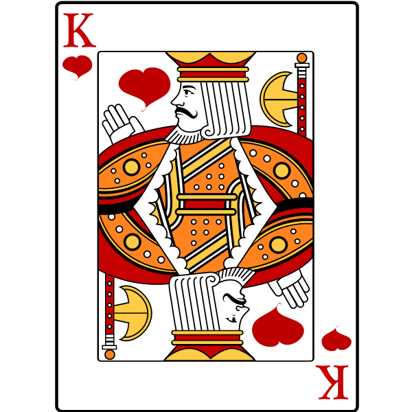 King Of Hearts Playing Card Vector Image Free Svg
