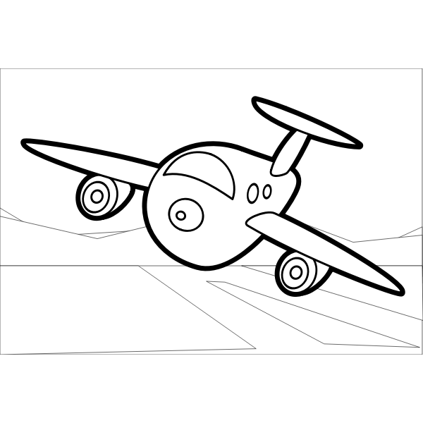 Vector clip art of airplane