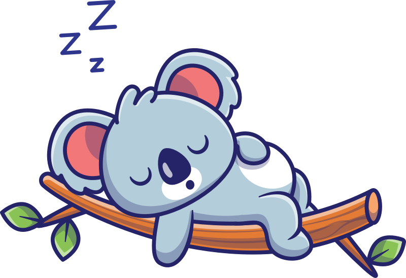 Cartoon Koala Sleeping | Free SVG
