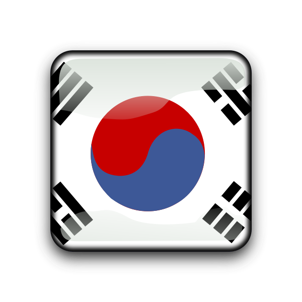 Download South Korea flag and web button | Free SVG