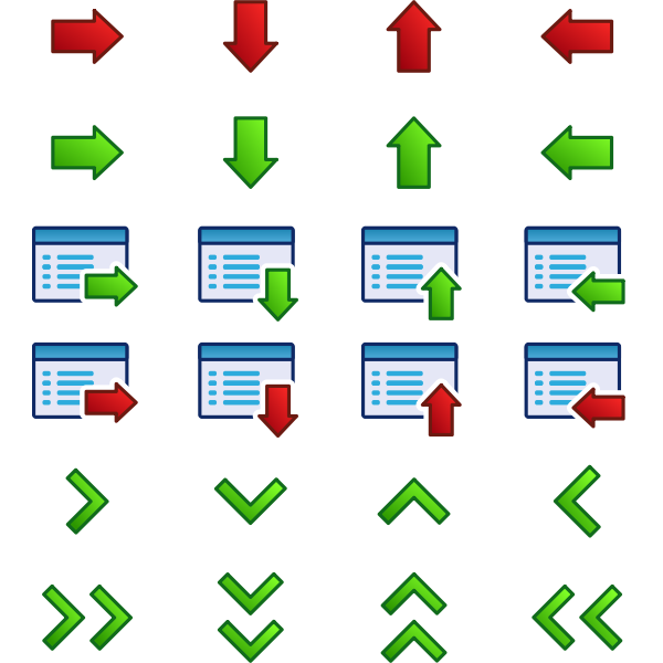 Download Arrow button set vector clip art | Free SVG