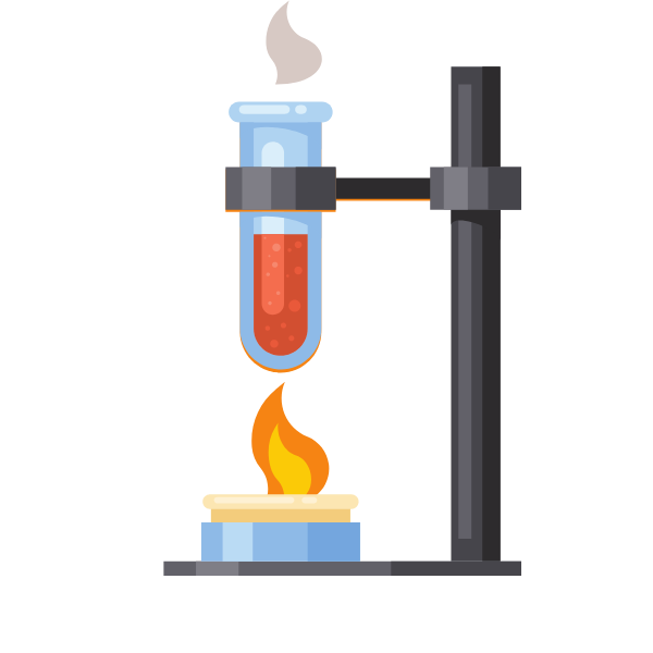 Lab experiment with flame