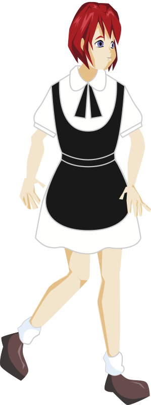 Lady in a maid costume