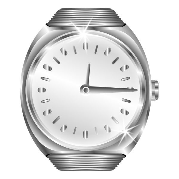 Silver wrist watch