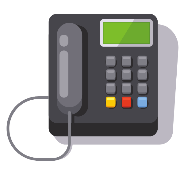 Traditional wired telephone