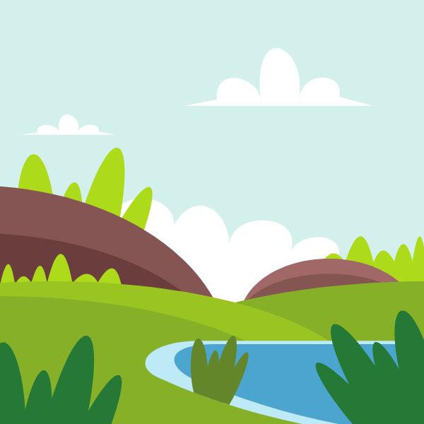 Natural landscape with a pond