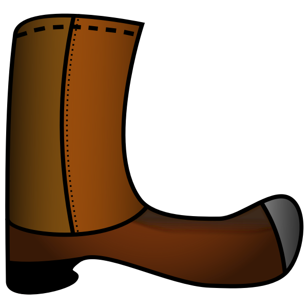 Brown boot vector image