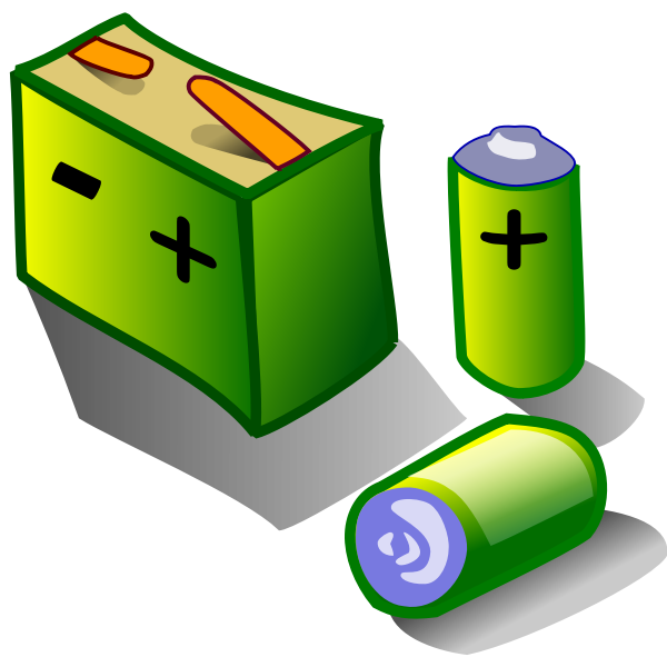 Illustration of batteries and accumulator