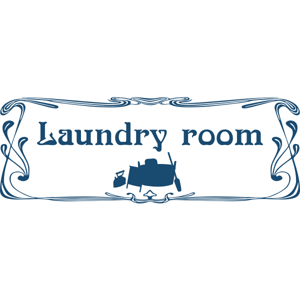 Laundry room door sign vector graphics