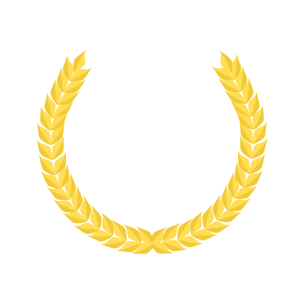 Download Vector drawing of laurel wreath with golden wheat | Free SVG