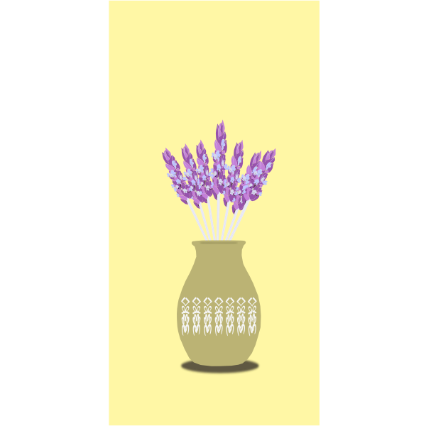 Lavender In Vase Remix Free Svg