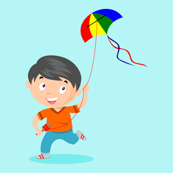 Download Playing kite | Free SVG