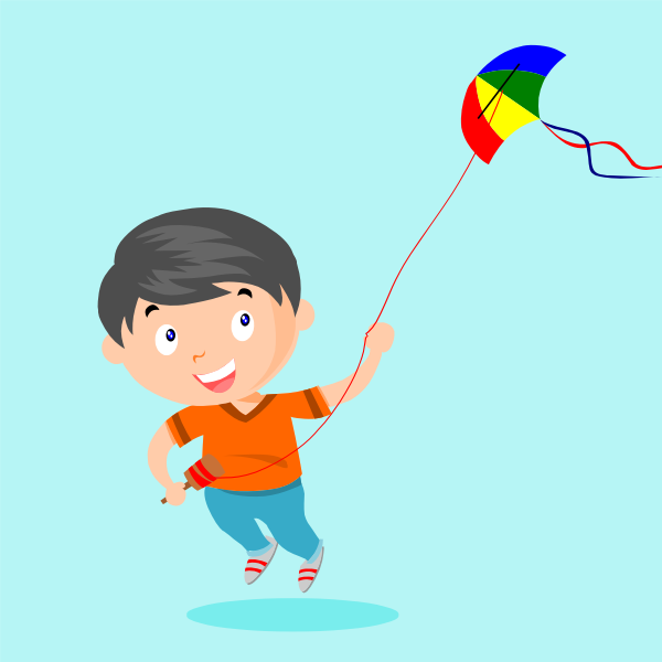 Playing kite animation | Free SVG