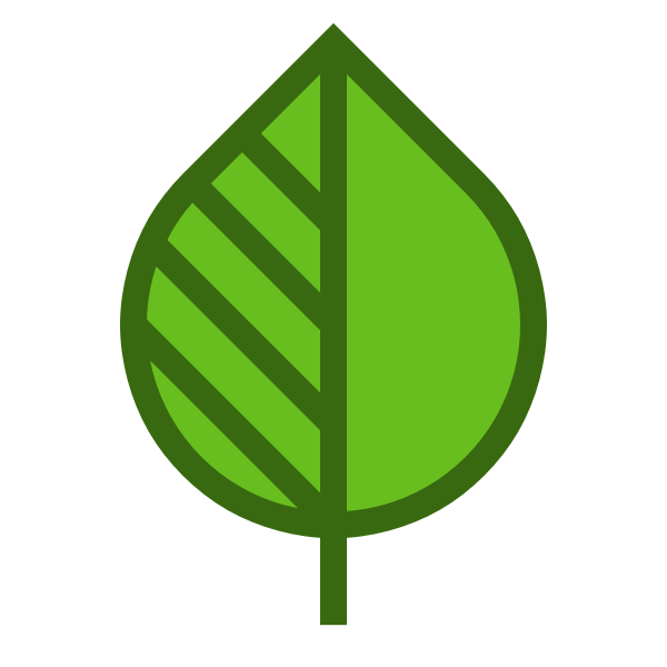 Leaf shape logo icon