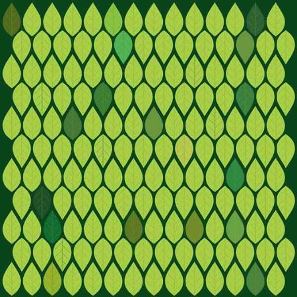 Green leaves pattern