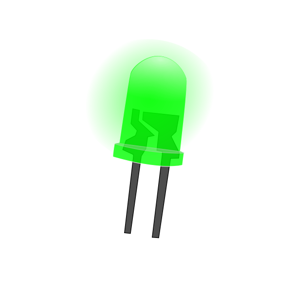 Green LED lamp on