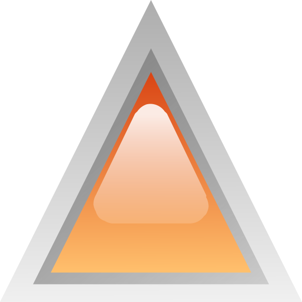 Orange led triangle vector illustration