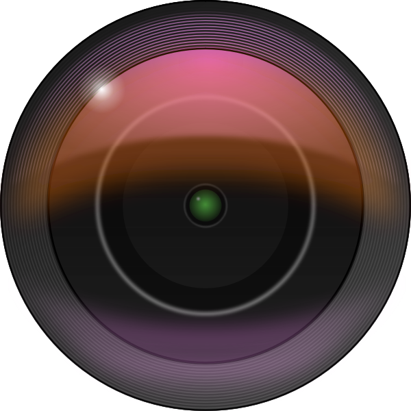 Vector clip art of camera lens with gaussian blur filters