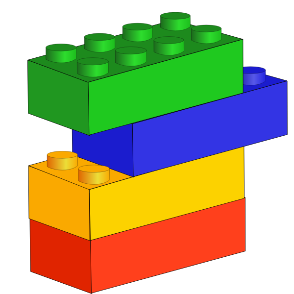 green and blue blocks