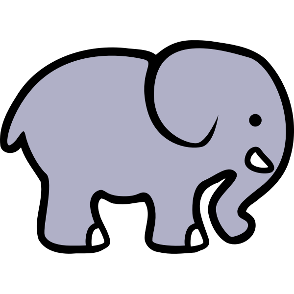 2D cartoon elephant | Free SVG