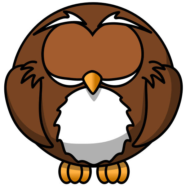Cartoon owl sleeping | Free SVG