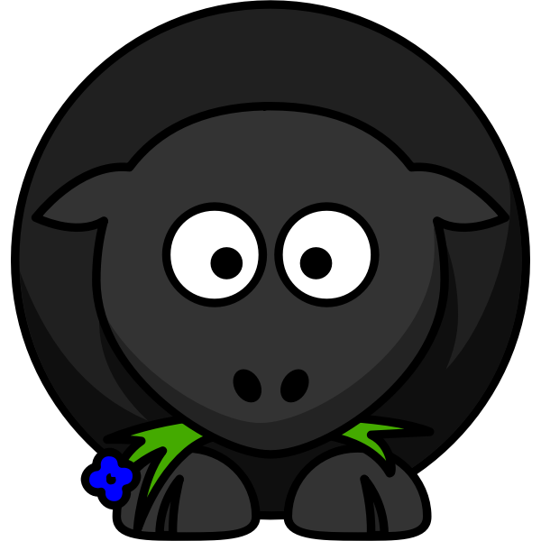 Cartoon vector illustration of cute sheep | Free SVG