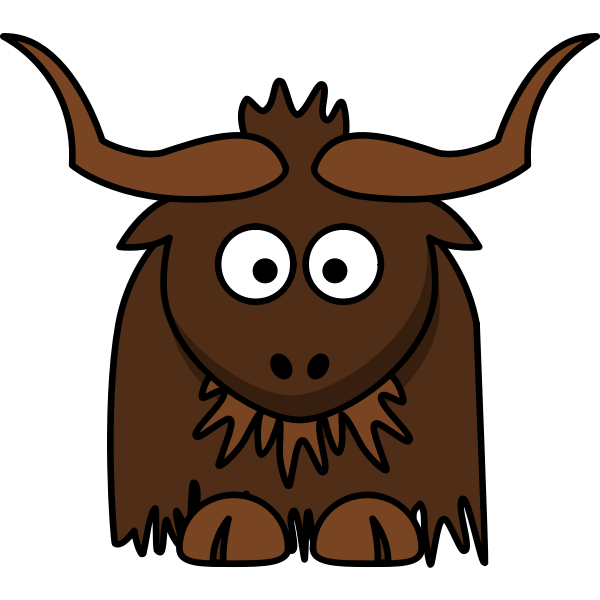 Cartoon vector illustration of a bovine