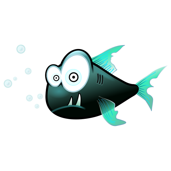 Piranha fish vector