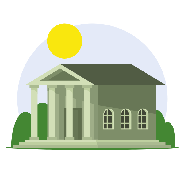 Library building icon