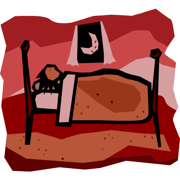 Vector illustration of person sleeping