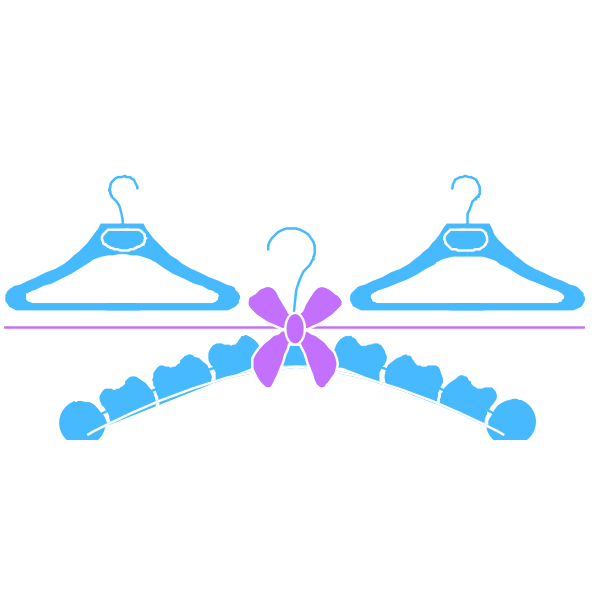 Clothes hangers vector image