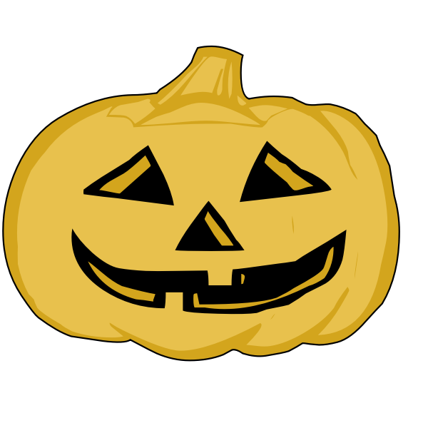 Yellow pumpkin lantern vector illustration
