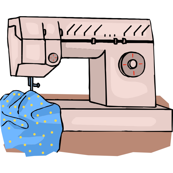 Sewing machine vector drawing Free SVG