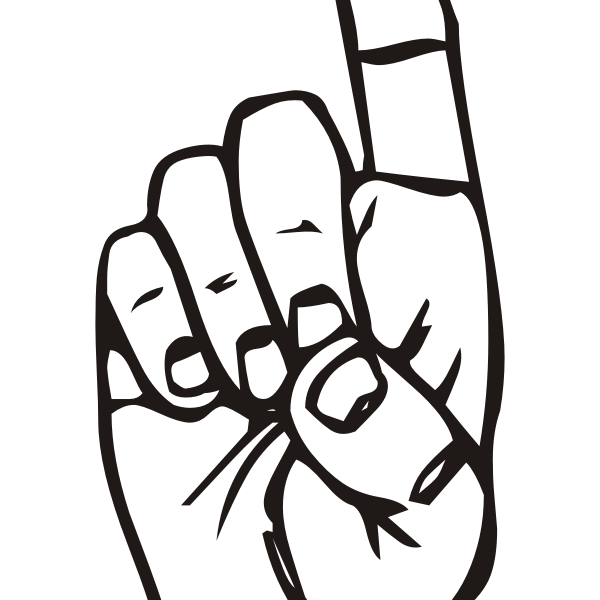 Vector clip art of different messages in sign languages