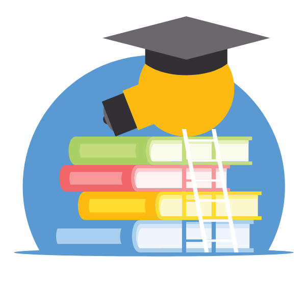 Pile of books education concept