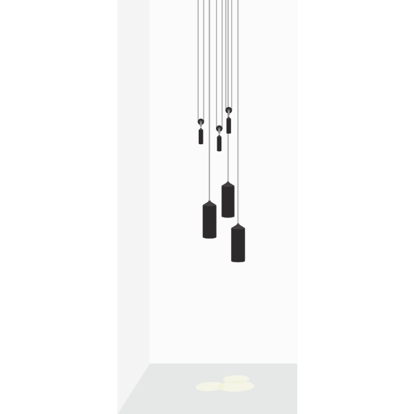 Hanging decorative lights vector clip art