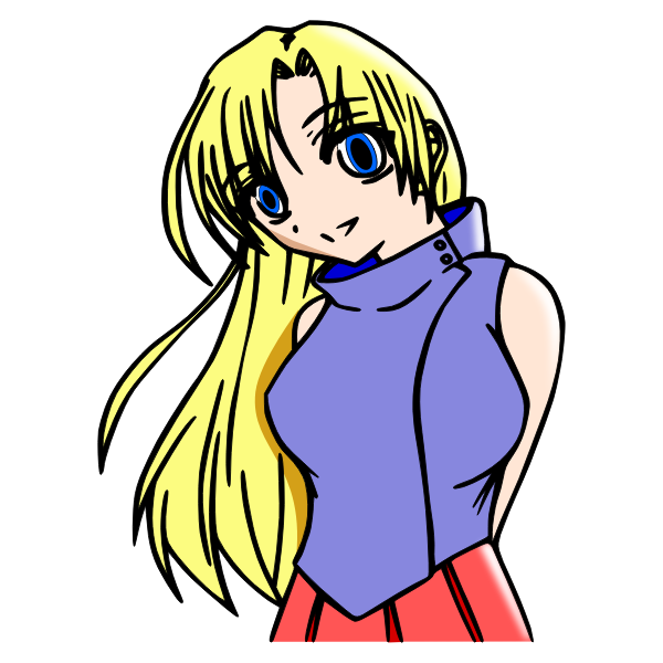 Vector Image Of Manga Style Cartoon Girl Free Svg
