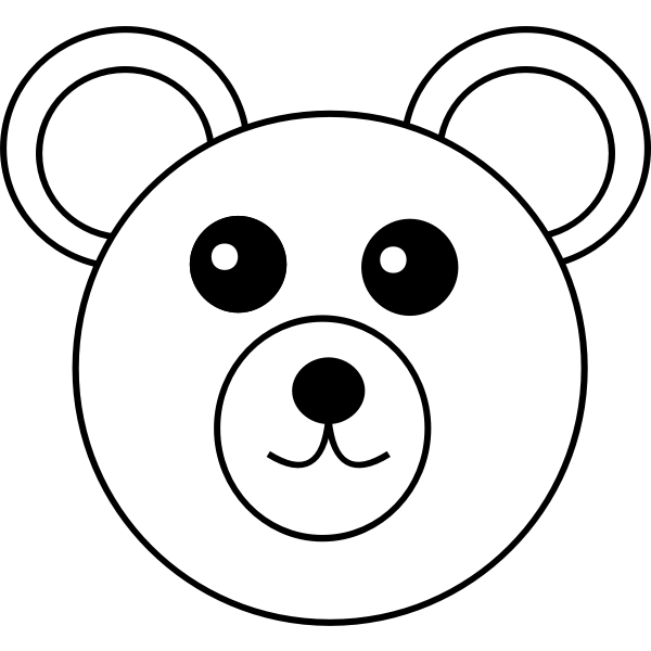 Teddy bear vector line art image | Free SVG