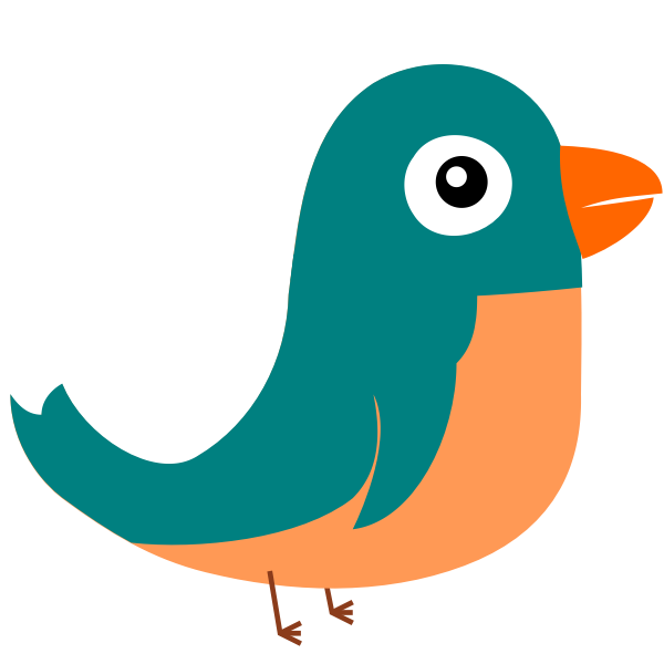 Vector drawing of twitter bird | Free SVG