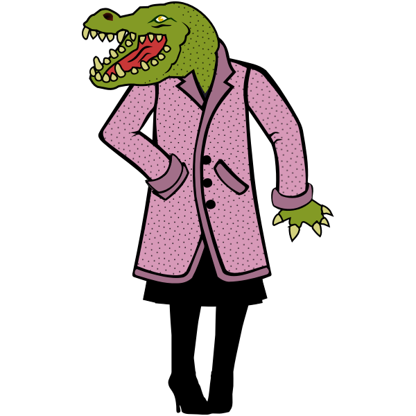Lizard wearing a coat