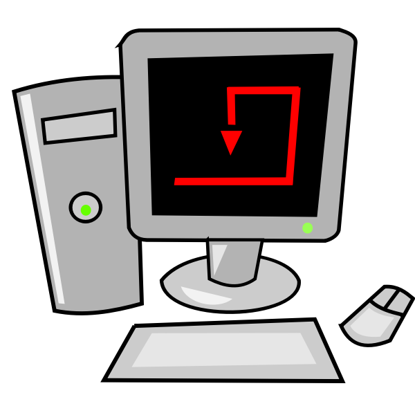 Personal computer icon verctor graphics vector