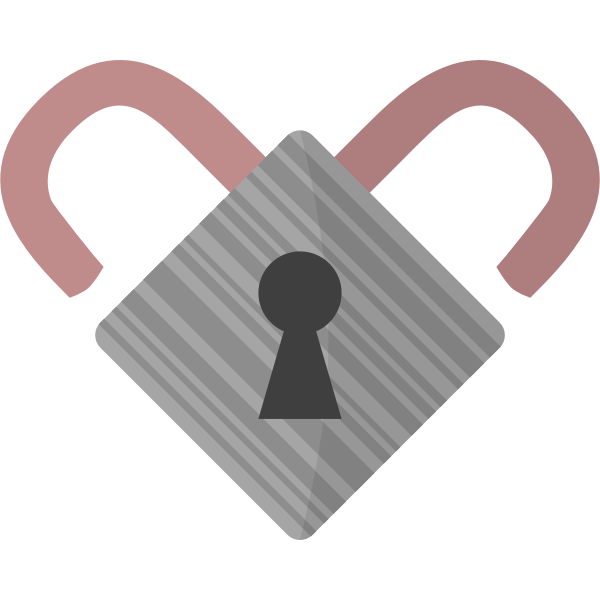Lock heart vector image | Free SVG
