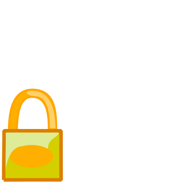 Vector clip art of locked file PC icon in colour