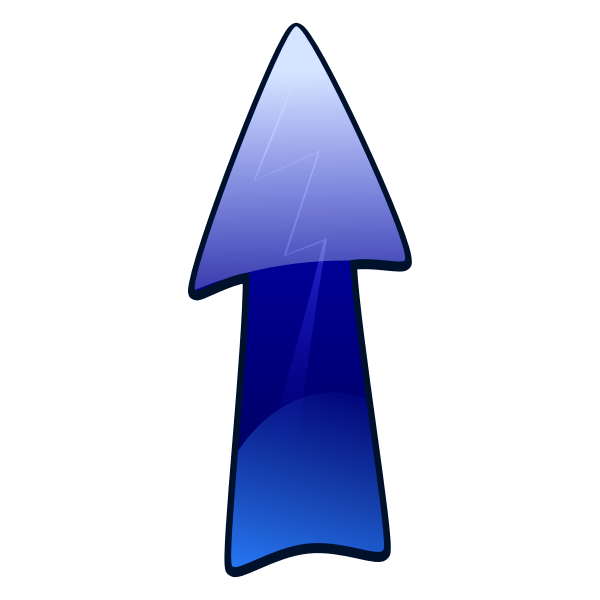 Long blue arrow