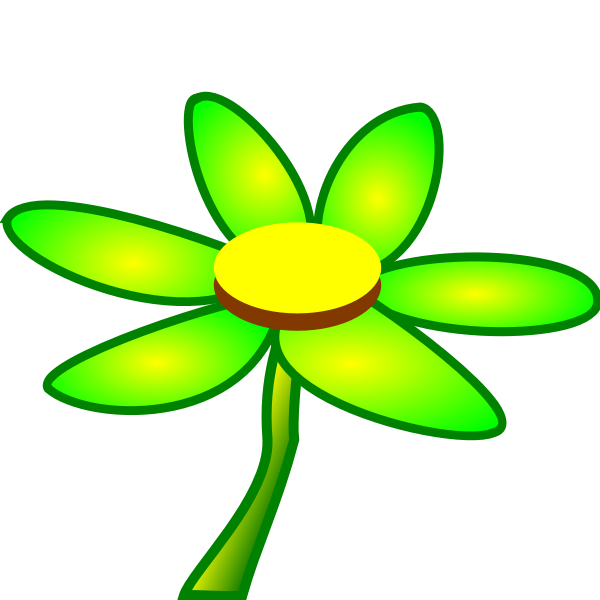 Vector clip art of fresh green flower | Free SVG